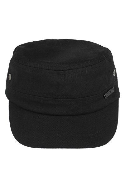 OEM Black Cotton Beret with Metallic Patch "Sport" for Men