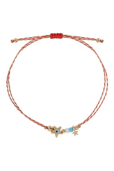 OEM Bratara Martisor cu Stea Aurie Ochi Bleu