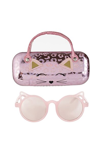 OEM Set Ochelari de Soare Roz Pisica Lentila Oglinda & Husa Roz Leopard cu Gl...