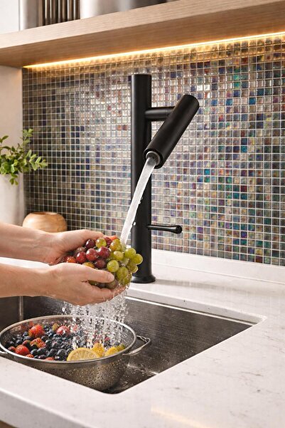 HCE STORE صنبور حوض المطبخ الحديث ذو الذراع الواحد القابل للحركة بتصميم أنيق ...