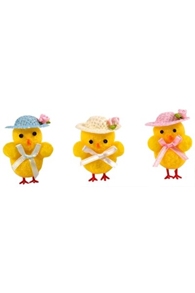 OEM Set decorativ iepurași de Paște 2x2x5cm - 3 bucăți