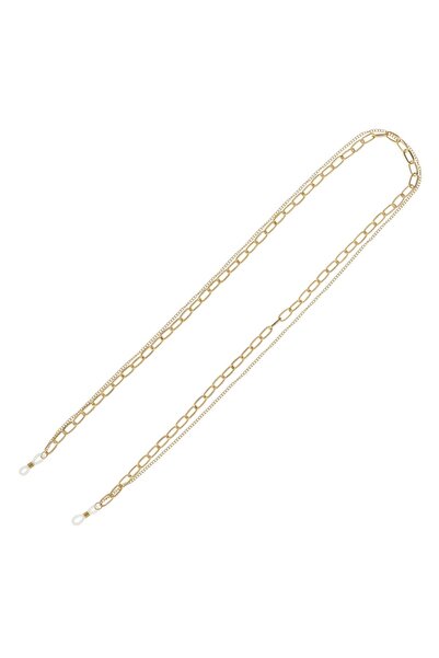 OEM Gold-Tone Double Eyeglass Chain Circles & Snake