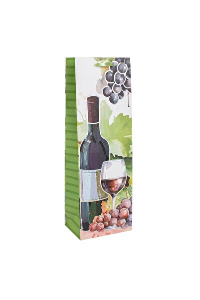 OEM Sacosa Cadou cu Model Struguri din Folie Argintie pentru Sticle de Vin 12...