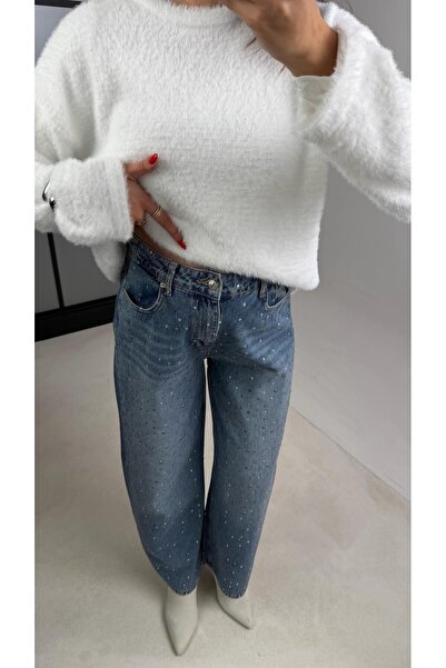 Gaus Mavi Full Taş İşlemli Muadil Premium Jean GAUS-00965