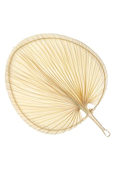 OEM Decorative Fan Palm Leaf Natural Color 57cm