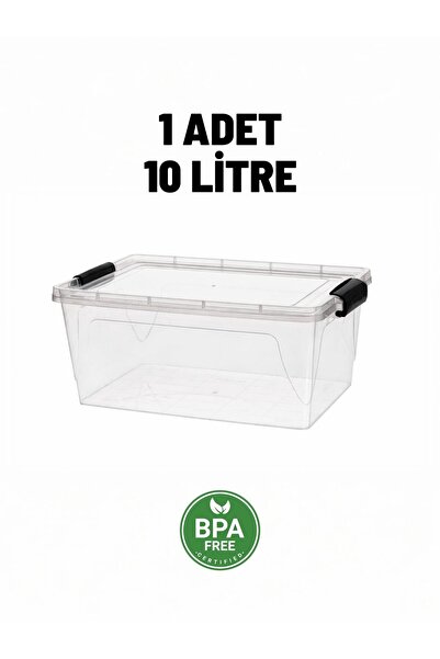 wete home 1 Multi-Purpose Rectangular Lockable Storage Container 10 Lt