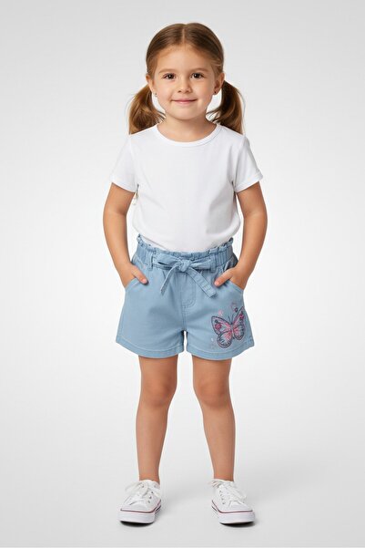 NANETTE LEPORE Toddlers Girl 2 Pieces Embroidered Basic Shorts, Multicolor