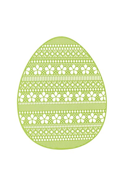 OEM Lime Green Perforated Egg Pattern Plate Holder 31x39cm