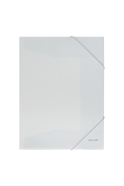 OEM Soft Touch Plastic Folder Grey with Elastic 25.5x34cm