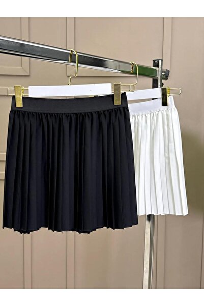 modayaselam Pleated Skirt Undergarment with Elastic Waist Pleated Mini Savior...