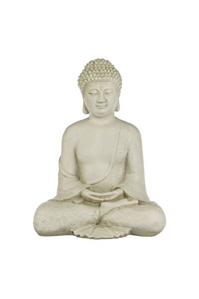 OEM Ethnic Ceramic Decoration Buddha Figurine Ecru Garden 22x16.5x28cm