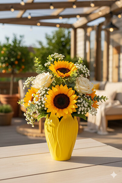 eleganzo Λωτός 3D Μοντέρνο, Διακοσμητικό με Στυλ, Δώρο, Βάζο, Ύψος 18 εκ.