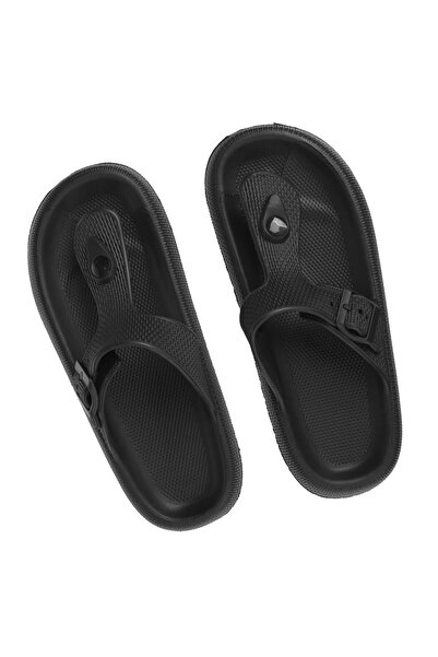 OEM Black Buckle Beach Slipper for Women 37-38
