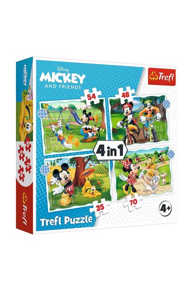 OEM Puzzle Mickey Mouse și Minnie Mouse 4 în 1 - Trefl