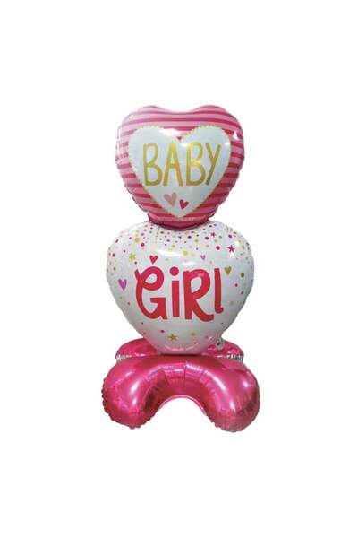 OEM Balon din Folie Inima Roz ”Baby Girl” 115x60cm