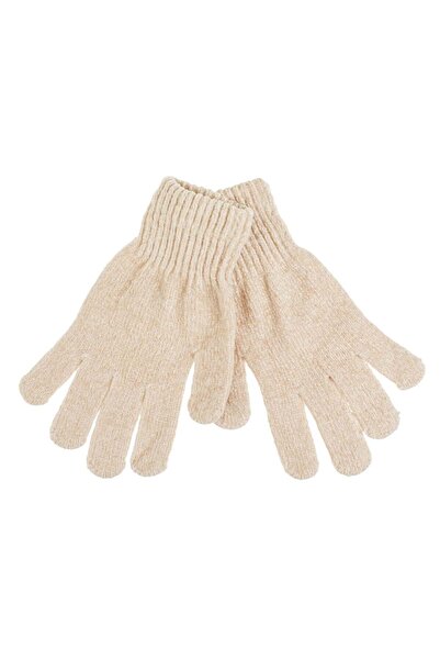 OEM Beige Chenile Gloves for Women