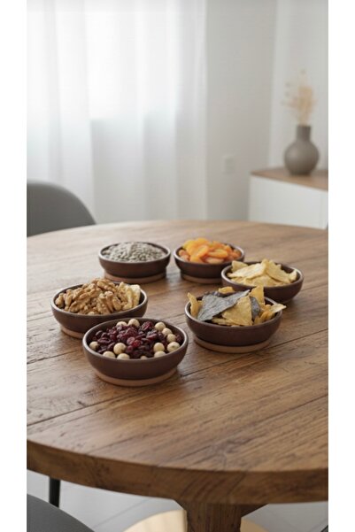 Mebey Home Ahşap Görünümlü Plastik 6lı Kase