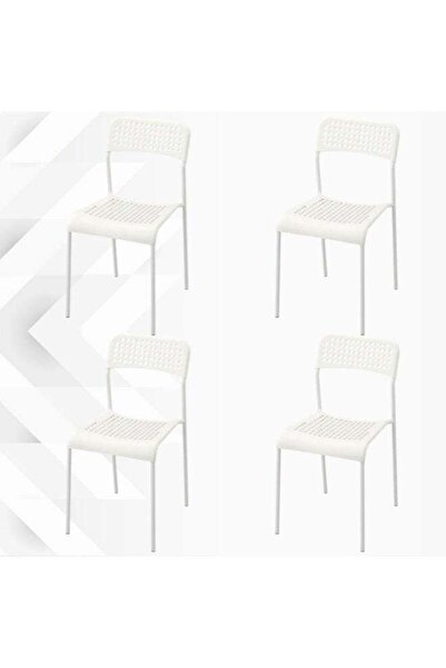 Generic Pixel Furniture Set of 4 Plastic Dining Chairs