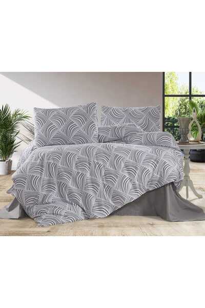 vionetta طقم غطاء لحاف مفرد من رانفورس مصنوع من القطن بنسبة 100% مع ملاءة مطا...