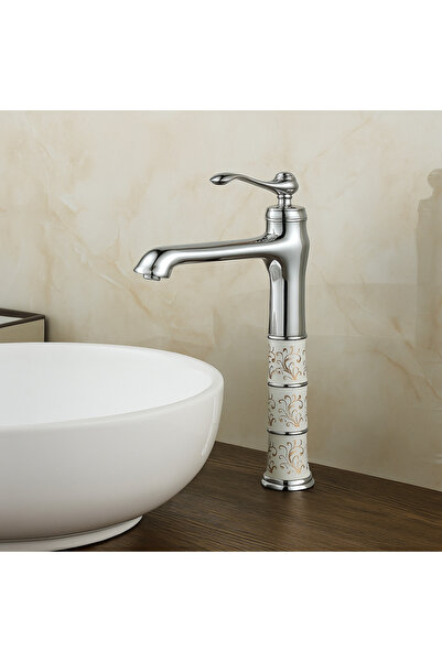 banyosepeti Saray Chrome Basin Faucet – Ceramic Body, Classic Model