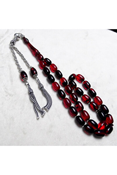 Tesbih Ruyasi Dream Series Kalemkar Craftsmanship Red Black Amber Prayer Beads