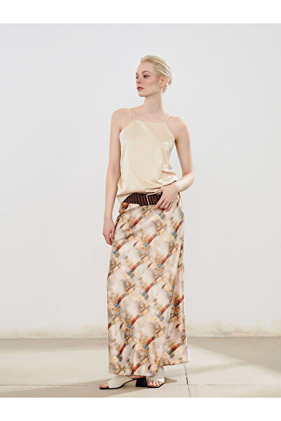 LC Waikiki Vizyon New Season Elastic Waist Patterned Skirt