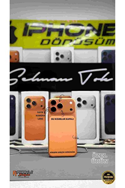 FARKLI İLETİŞİM غطاء حماية متوافق مع آيفون 16 برو و17 برو بجودة ممتازة مع شعا...