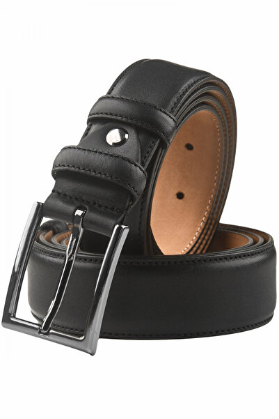 DeepSEA Black Genuine Leather Belt – Classic & Casual Use – 3.5 cm Width – Ad...