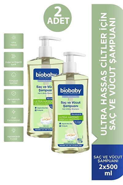 LifesVital Biobaby Saç ve Vücut Şampuanı 500 ml 2 Adet