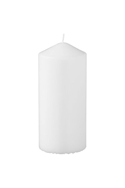 IKEA FENOMEN Unscented Block Candle, White, 14 cm