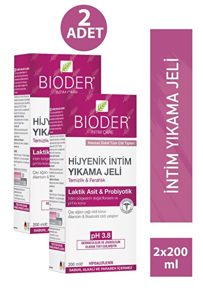 Bioder İntim Yıkama Jeli 200 ml 2 Adet