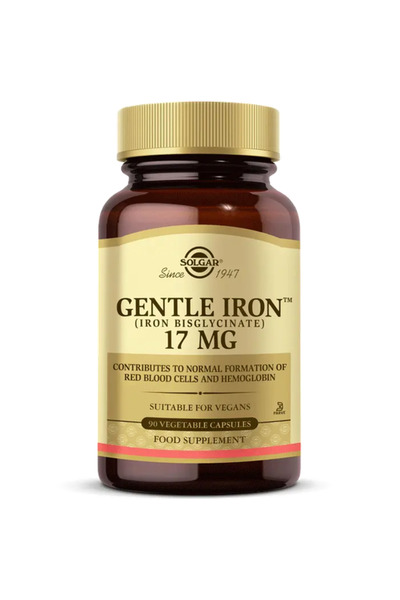 Solgar Gentle Iron™ 17 mg (Demir) 90 Kapsül