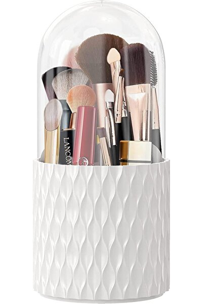 Arabest Makeup Brush Holder,Dustproof & Waterproof,360 Rotating with Lid for ...