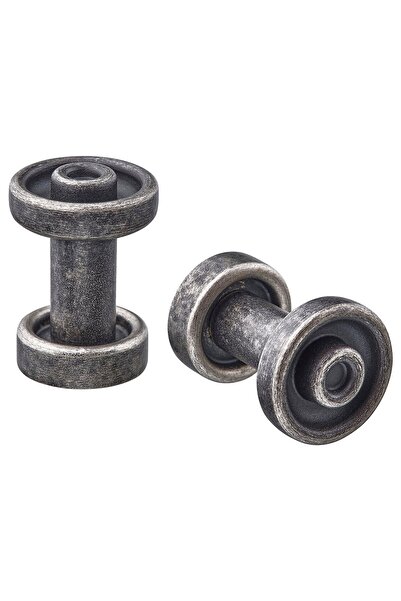 IKEA SKRUVSHULT Mâner rotund, antracit, 18 mm