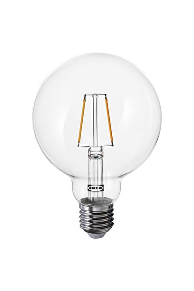 IKEA LUNNOM Bec LED E 27 150 lm, Glob Transparent, 95 mm