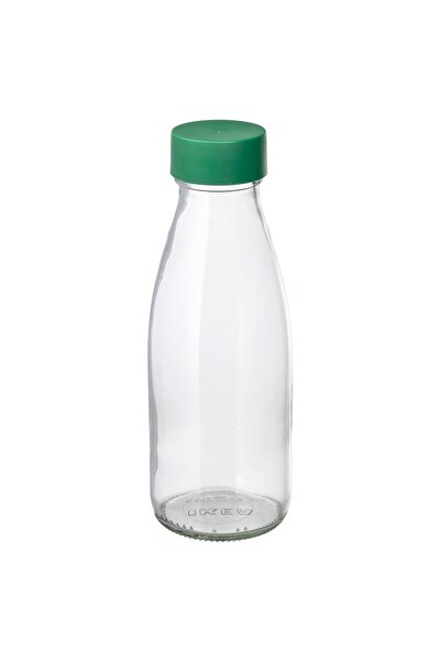 IKEA Sticlă de apă SPARTANSK, transparentă/verde, 0,5 l