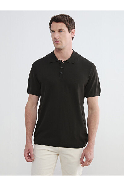 LC Waikiki Brown Polo Neck Men's Knitwear Sweater