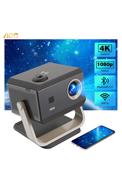 Aoc Portable Projector Autofocus Auto Keystone Correction Compatible with IOS...
