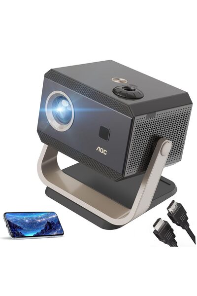 Aoc Portable Projector Full HD 4K/1080P Auto Keystone Correction Adjustable A...