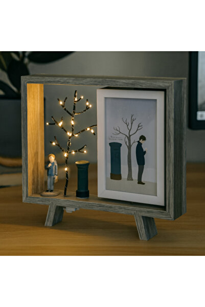 Generic Office Decor Frame with LED Lighting and Figures