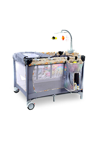 Ma Baby Multifunctional Baby Cot Bed, Adjustable Foldable Baby Beside Cribs