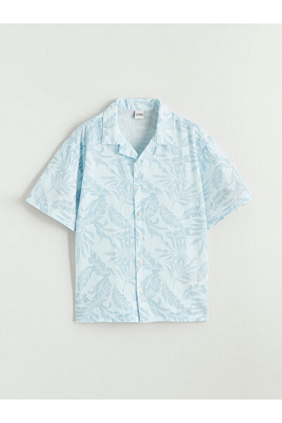 LC Waikiki Elsiva Collection Μπλε Με σχέδιο Πουκάμισο για αγόρια