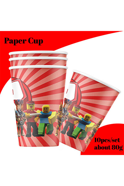 Choice 9oz Cup 10pcs Robot Happy Birthday Decoration Tableware Set Paper Plat...