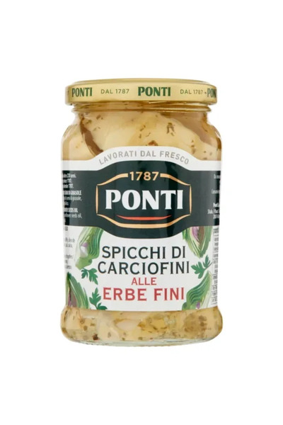 ponti Artichokes cut with aromatic herbs in sunflower oil