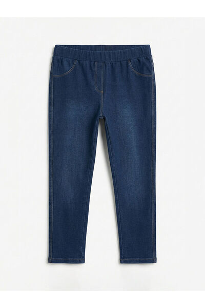 LC Waikiki بنطلون جينز إنديجو سوبر سكيني فيت للفتيات