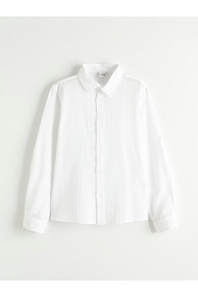 LC Waikiki Бяла габардинена риза за момчета