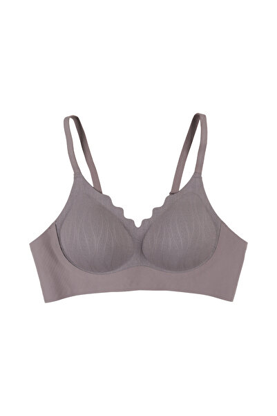 koza iç giyim Women's Plus Size (Oversize) Stitch-Free Tulle Detailed Laser B...