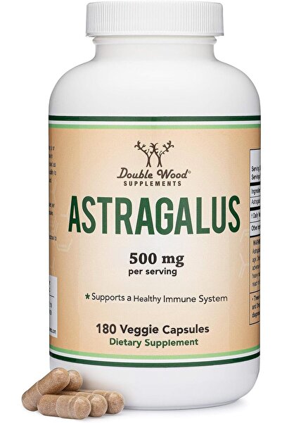 Double Wood Supplements Astragalus Root Capsules - 500mg Per Serving (180,Cap...