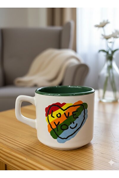 PALTO TASARIM Love You Beyaz Venüs Kupa -Hediyelik Kupa Fincan