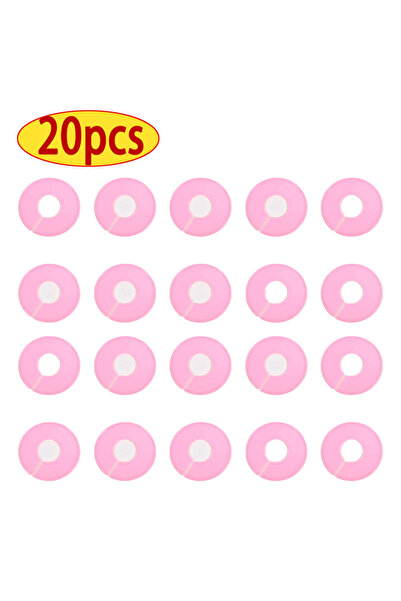 Choice وردي - 20 قطعة، 10/20 قطعة، فواصل ملابس بلاستيكية، علاقات دائرية، فواص...